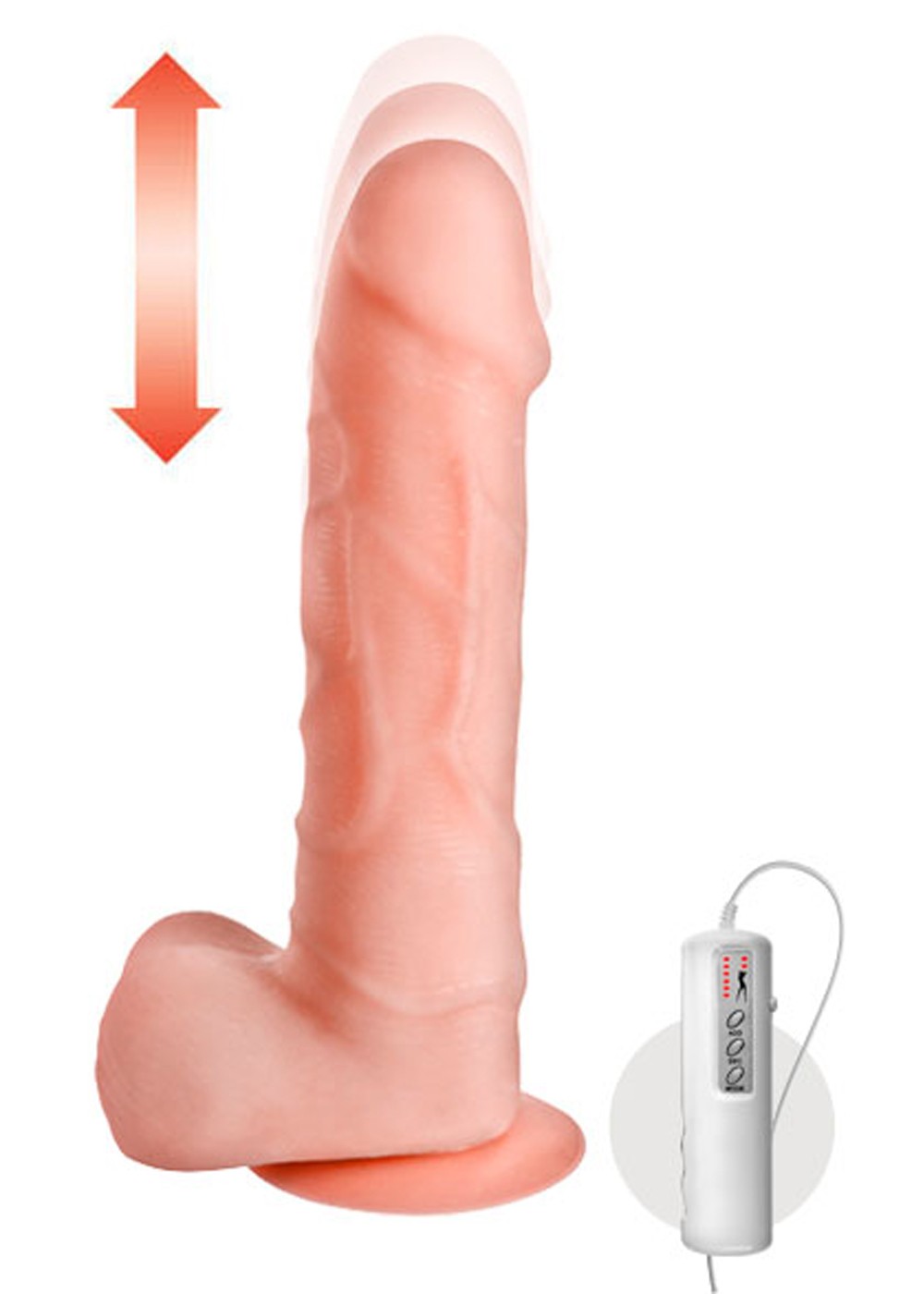 Vibromasseur gode réaliste va-et-vient