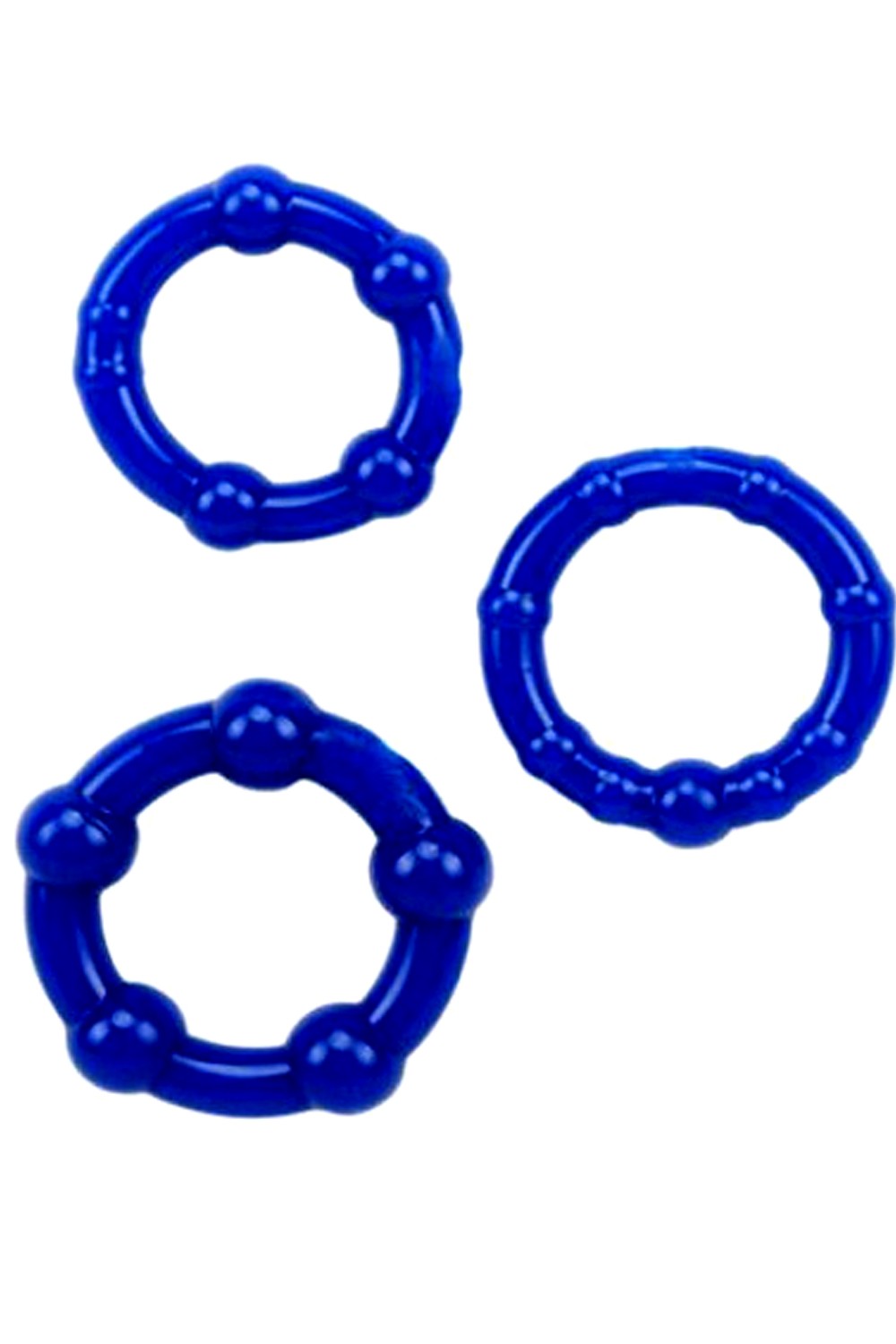 Lot de 3 anneaux extensibles bleus