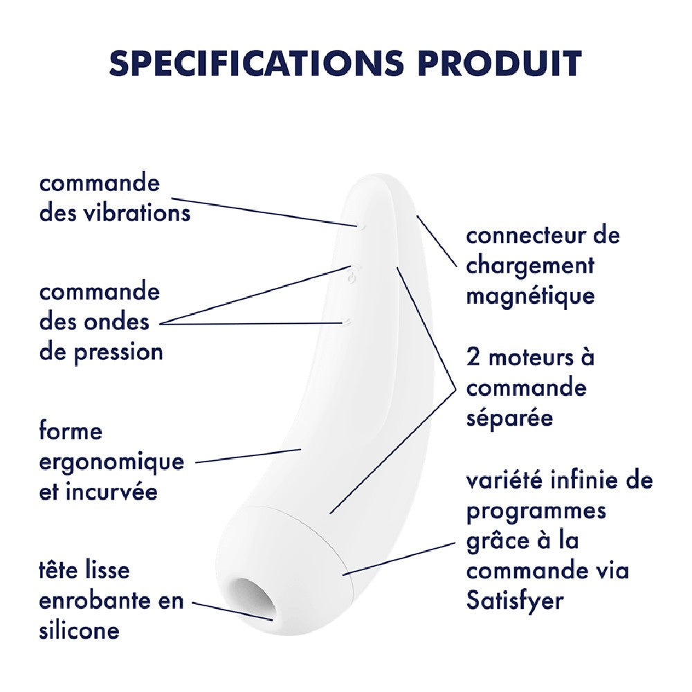 Satisfayer stimulateur clitoris Curvy 2 +