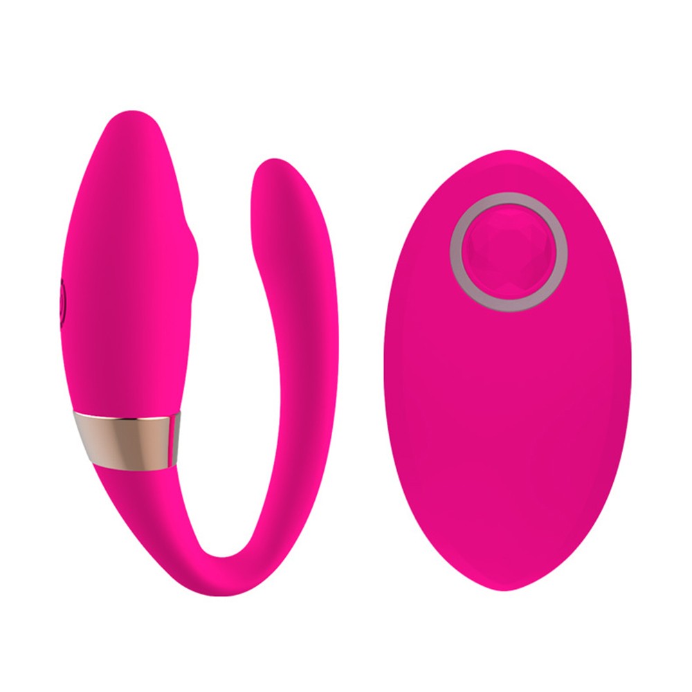 Vibromasseur pour couple courbé rose