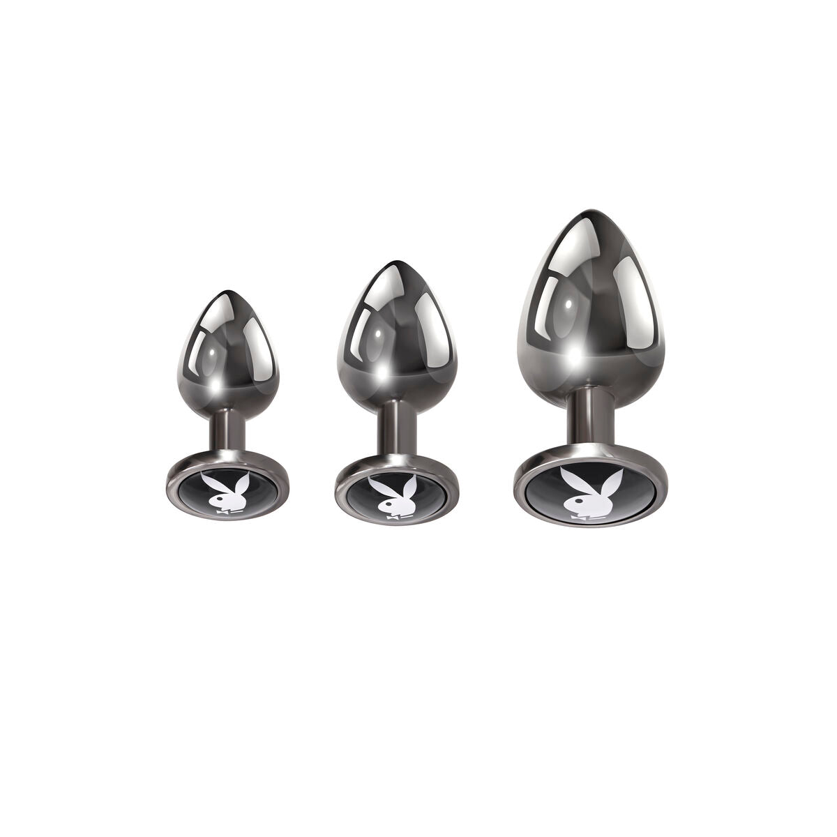 Ensemble Plugs Anaux Playboy Argentés