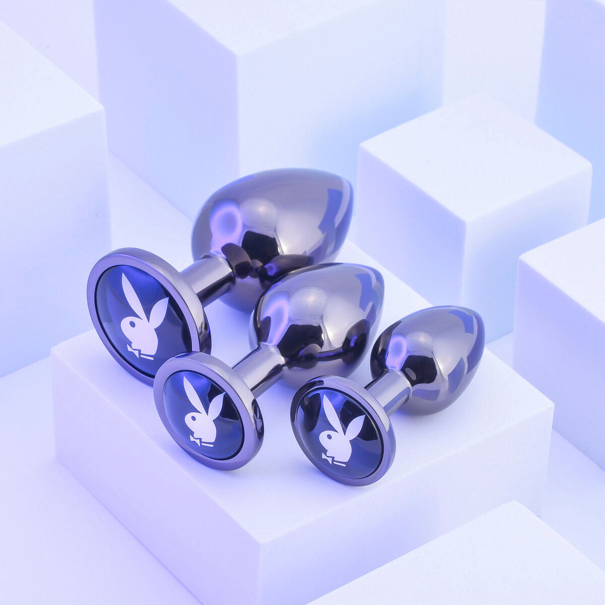 Ensemble Plugs Anaux Playboy Argentés