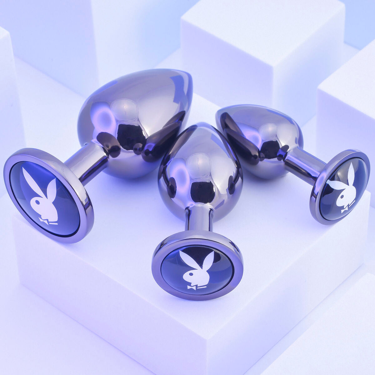 Ensemble Plugs Anaux Playboy Argentés