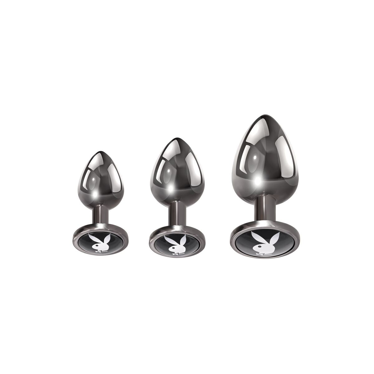 Ensemble Plugs Anaux Playboy Argentés