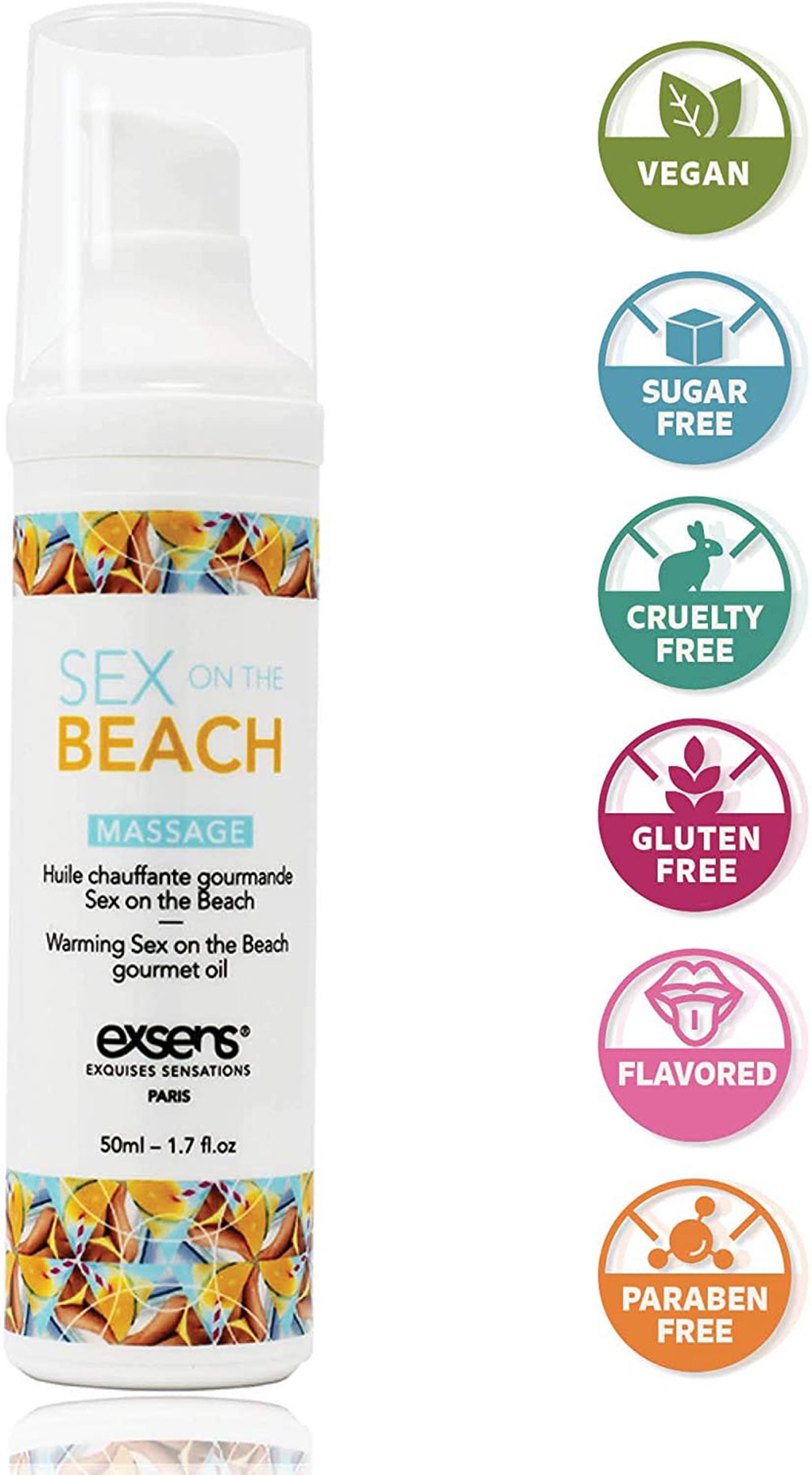 Huile de massage chauffante et gourmande – Sex On The Beach – 50 ml