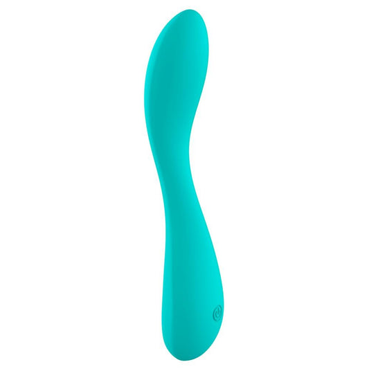 Vibromasseur silicone turquoise, 10 vitesses.
