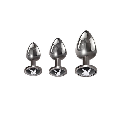 Ensemble Plugs Anaux Playboy Argentés